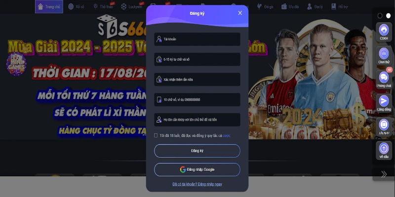 Cách tạo tài khoản cá nhân tại trang web và app di động